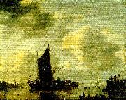 Jan van de Cappelle hamnstycke med speglande vatten oil painting reproduction